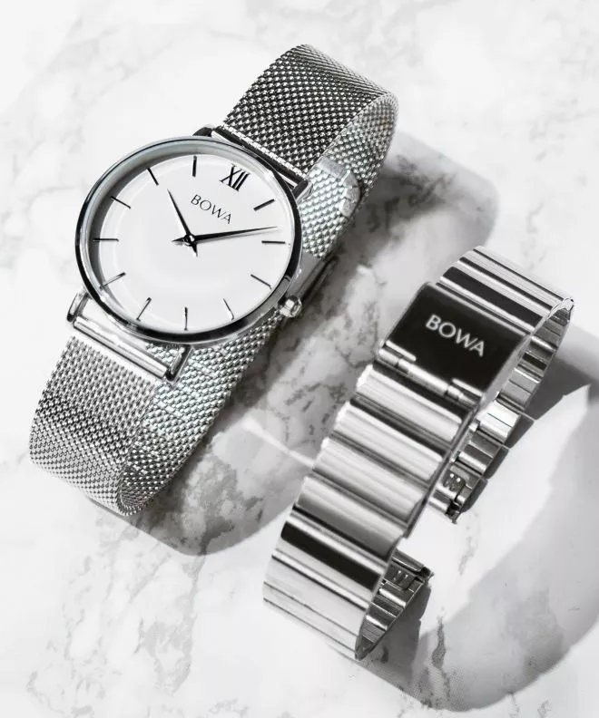 BOWA London Silver Black-Tone 33 SET Női Karóra LO332-26-165M