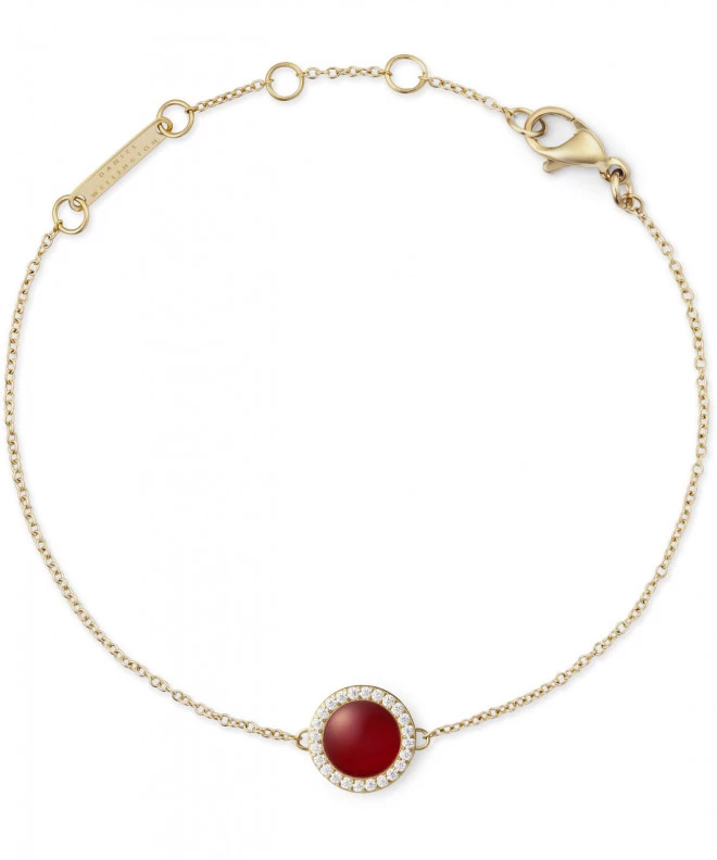 Daniel Wellington Audrey Red Agathe Gold karkötő DW00401422