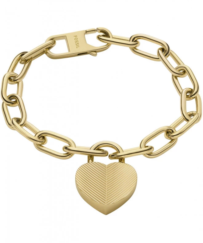 Fossil Harlow Linear Texture Heart karkötő JF04658710