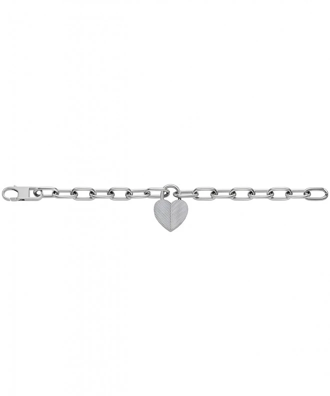 Fossil Harlow Linear Texture Heart karkötő JF04659040