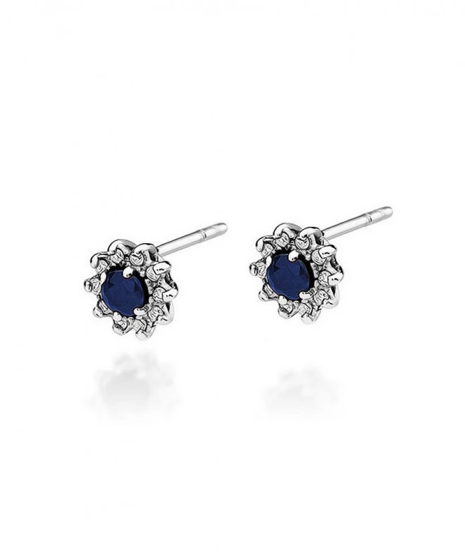 Bonore - Fehér Arany 585 - Zafír 0,15 ct fülbevalók 128826