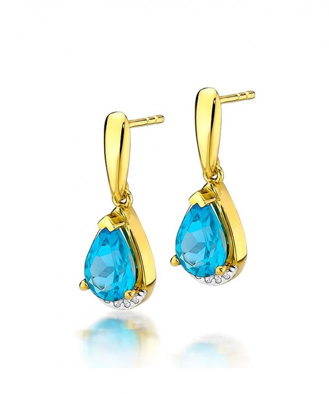 Bonore - Arany 585 - Topáz 1,4 ct fülbevalók 128708