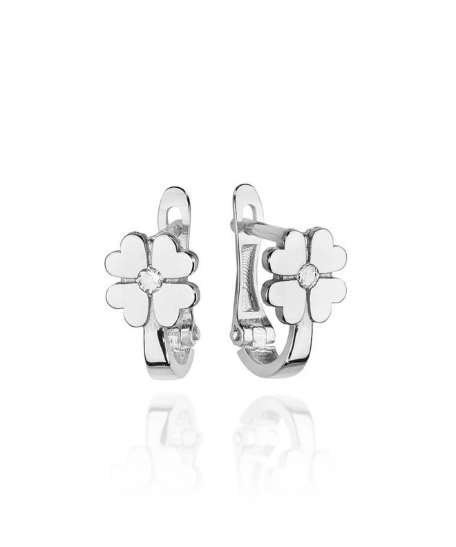 Bonore - Fehér Arany 585 - Gyémánt 0,03 ct fülbevalók 128768