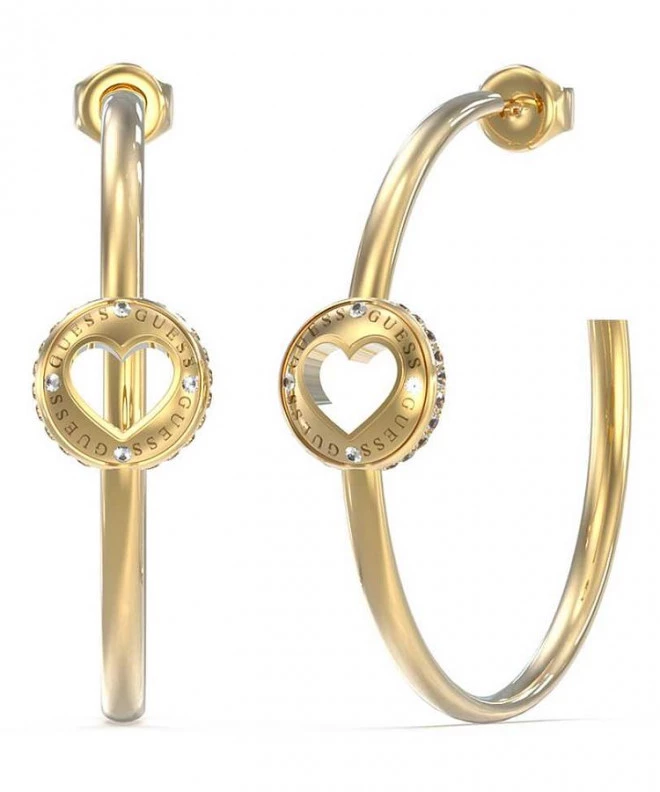 Guess Rolling Hearts fülbevalók JUBE03346JWYGT-U