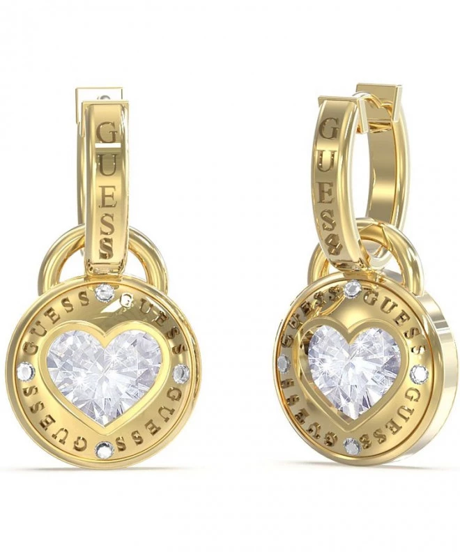 Guess Rolling Hearts fülbevalók JUBE03351JWYGT-U