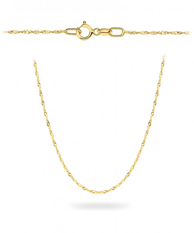 Bonore Hossz 45 cm, Szélesség 1 mm - Arany 585, Típus Szingapúri lánc 147615
