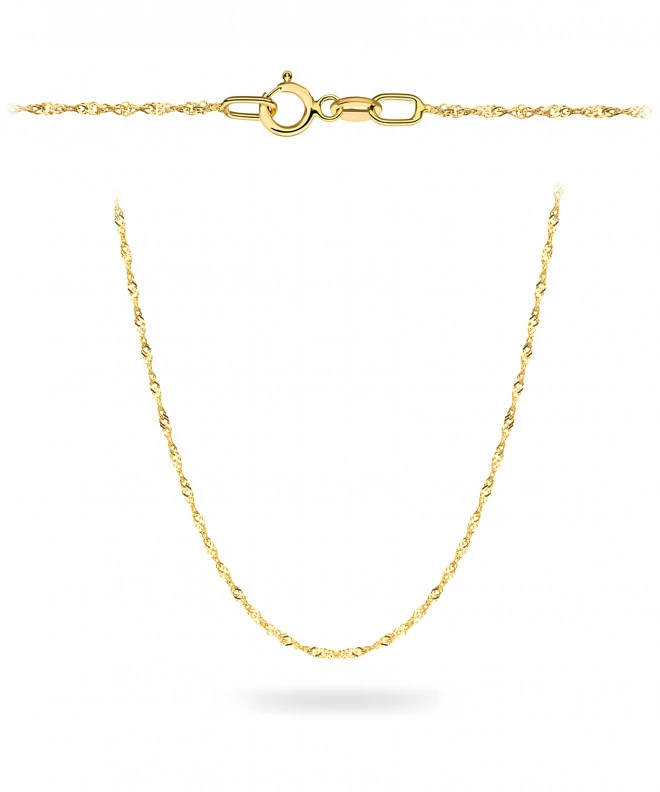 Bonore Hossz 50 cm, Szélesség 1 mm - Arany 585, Típus Szingapúri lánc 147617