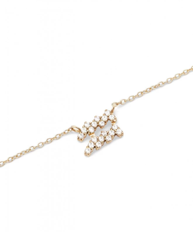 Daniel Wellington Crystal Zodiac Chain Gold Aquarius nyaklánc DW00400929