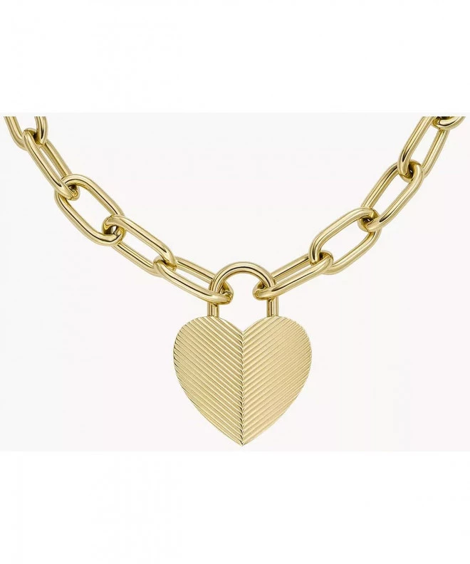 Fossil Harlow Linear Texture Heart nyaklánc JF04656710