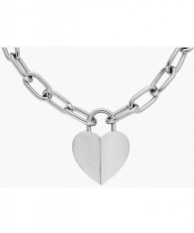 Fossil Harlow Linear Texture Heart nyaklánc JF04657040
