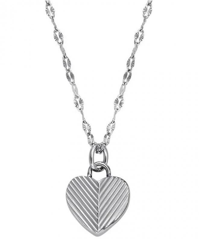 Fossil Harlow Linear Texture Heart nyaklánc JF04669SET