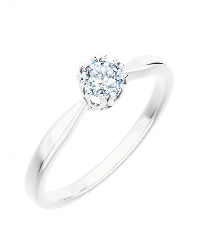 Bonore - Fehér Arany 585 - Gyémánt 0,5 ct gyűrű 117238