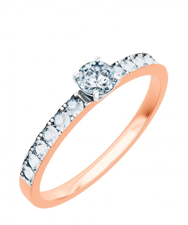 Bonore - Rózsaszín Arany 585 - Gyémánt 0,4 ct gyűrű 103741