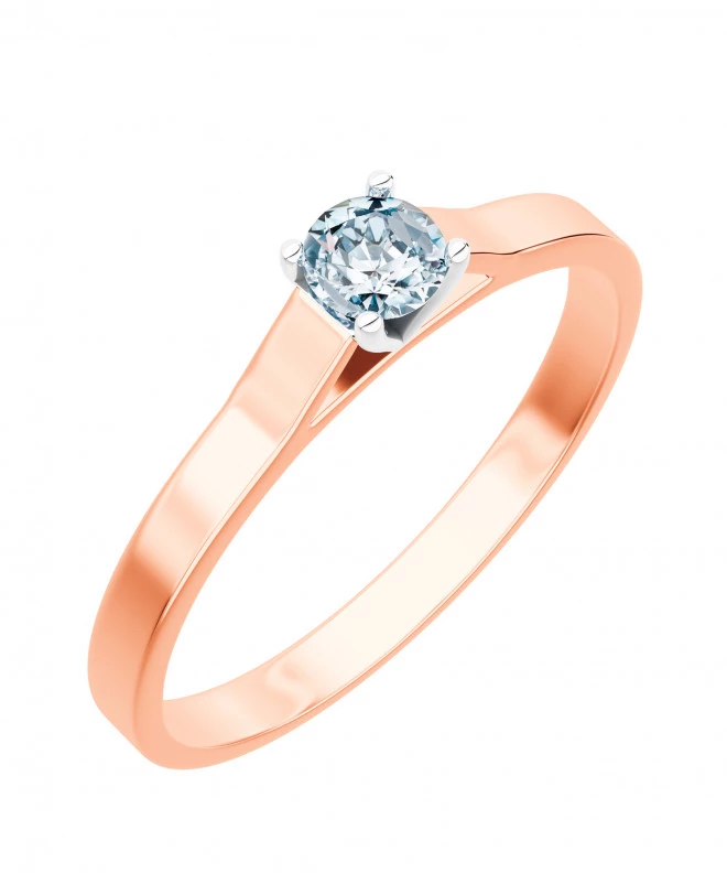 Bonore - Rózsaszín Arany 585 - Gyémánt 0,4 ct gyűrű 102721