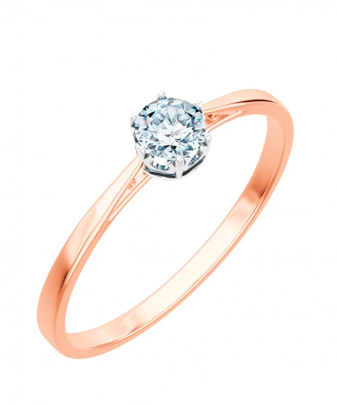 Bonore - Rózsaszín Arany 585 - Gyémánt 0,4 ct gyűrű 102725