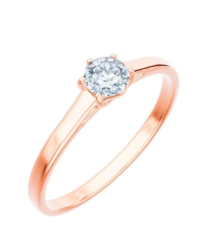 Bonore - Rózsaszín Arany 585 - Gyémánt 0,4 ct gyűrű 102701