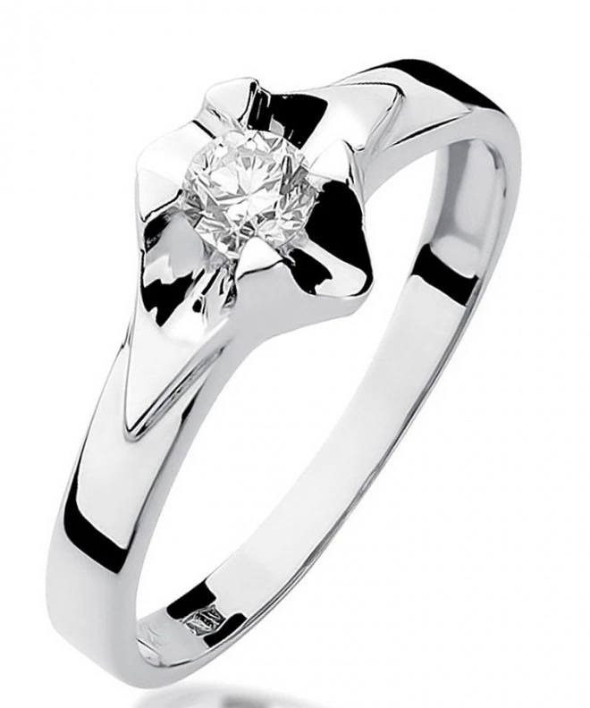 Bonore - Fehér Arany 585 - Gyémánt 0,3 ct gyűrű 115095