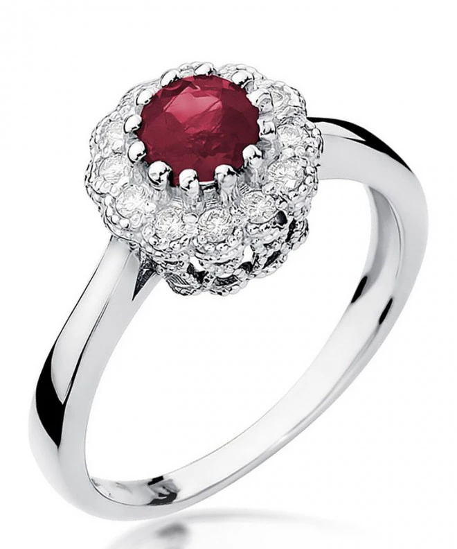 Bonore - Fehér Arany 585 - Rubin 0,6 ct gyűrű 121368