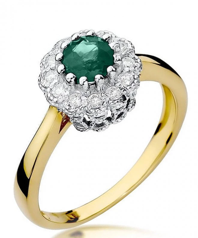 Bonore - Arany 585 - Smaragd 0,5 ct gyűrű 98533