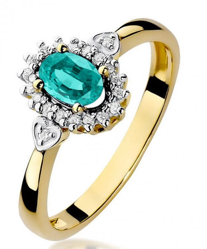 Bonore - Arany 585 - Smaragd 0,4 ct gyűrű 98538
