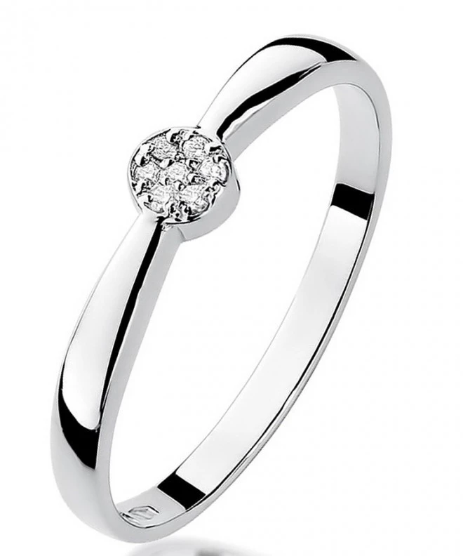 Bonore - Fehér Arany 585 - Gyémánt 0,04 ct gyűrű 107831