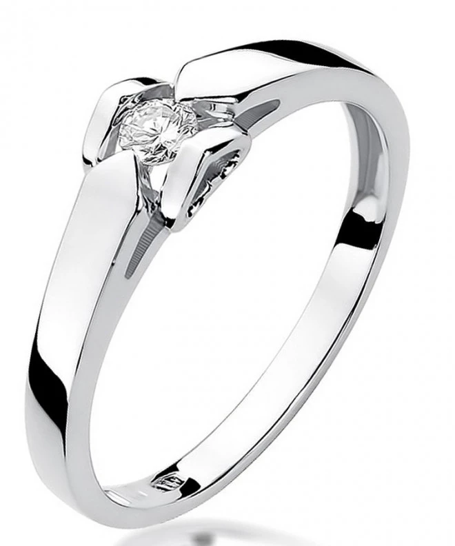 Bonore - Fehér Arany 585 - Gyémánt 0,09 ct gyűrű 109902