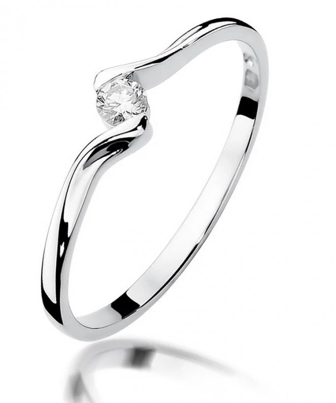 Bonore - Fehér Arany 585 - Gyémánt 0,09 ct gyűrű 109905