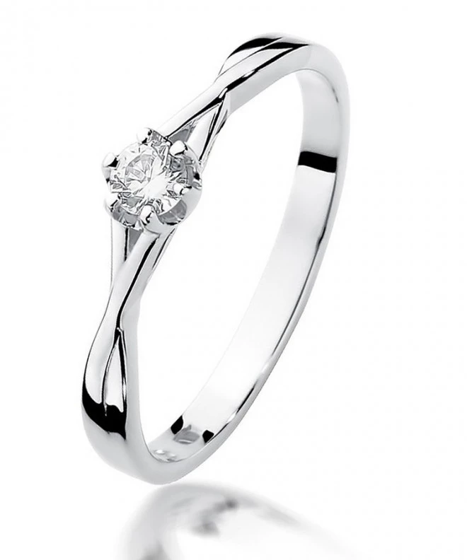 Bonore - Fehér Arany 585 - Gyémánt 0,12 ct gyűrű 112012