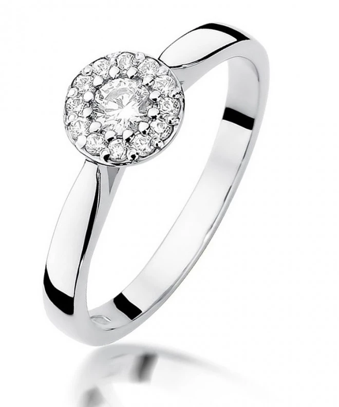 Bonore - Fehér Arany 585 - Gyémánt 0,12 ct gyűrű 114085