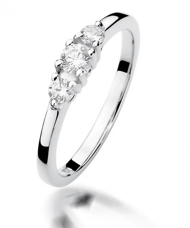 Bonore - Fehér Arany 585 - Gyémánt 0,15 ct gyűrű 115127