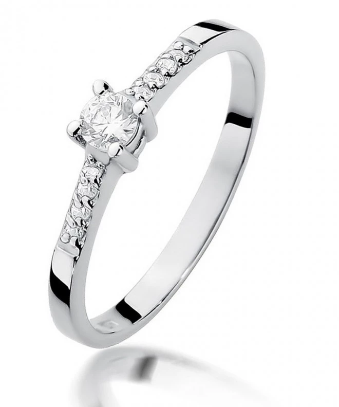Bonore - Fehér Arany 585 - Gyémánt 0,15 ct gyűrű 114089
