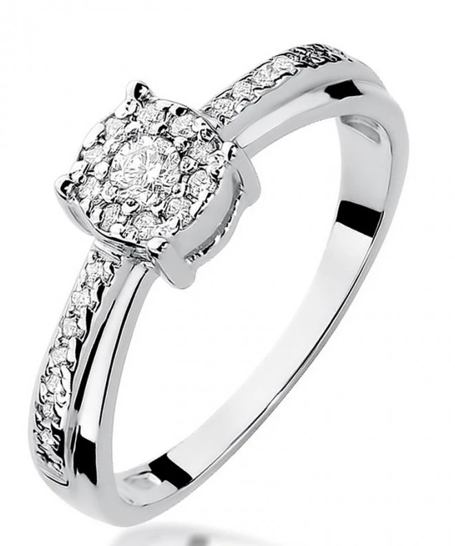 Bonore - Fehér Arany 585 - Gyémánt 0,08 ct gyűrű 114081