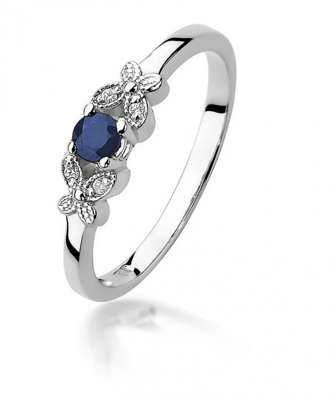 Bonore - Fehér Arany 585 - Zafír 0,15 ct gyűrű 124420