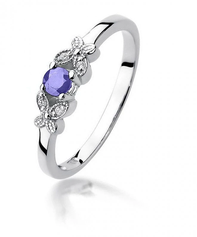 Bonore - Fehér Arany 585 - Tanzanit 0,15 ct gyűrű 126567