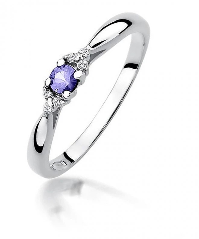 Bonore - Fehér Arany 585 - Tanzanit 0,15 ct gyűrű 126568