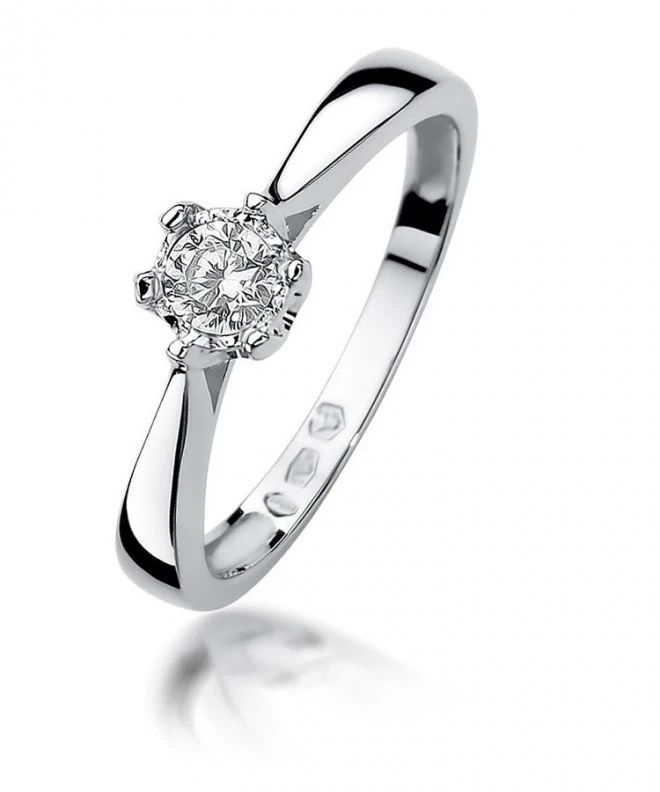 Bonore - Fehér Arany 585 - Gyémánt 0,2 ct gyűrű 113047