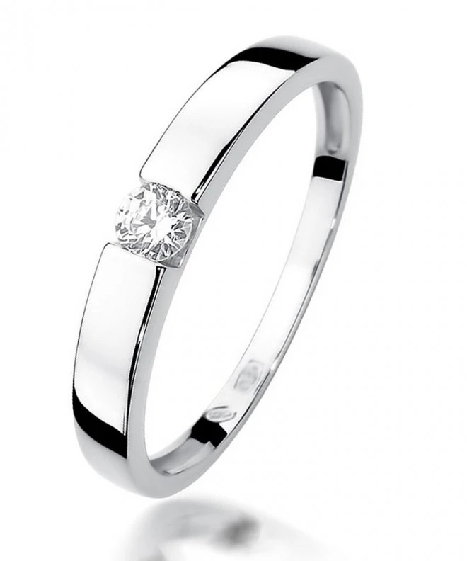 Bonore - Fehér Arany 585 - Gyémánt 0,12 ct gyűrű 112024