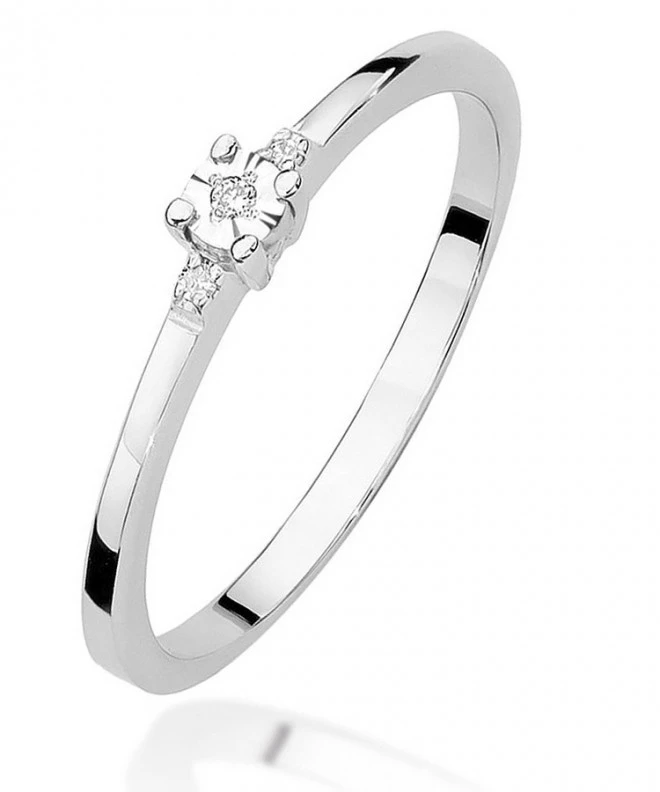 Bonore - Fehér Arany 585 - Gyémánt 0,0086 ct gyűrű 107837