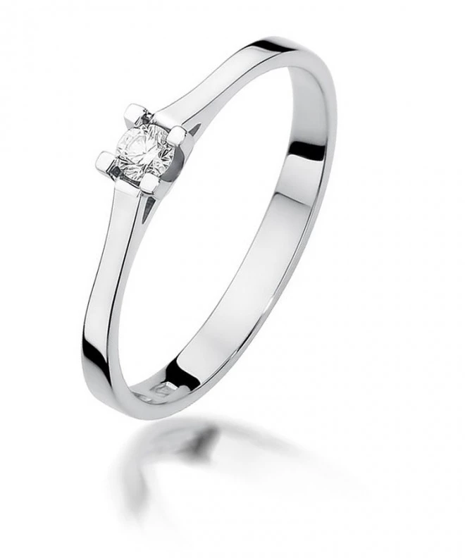 Bonore - Fehér Arany 585 - Gyémánt 0,09 ct gyűrű 110908