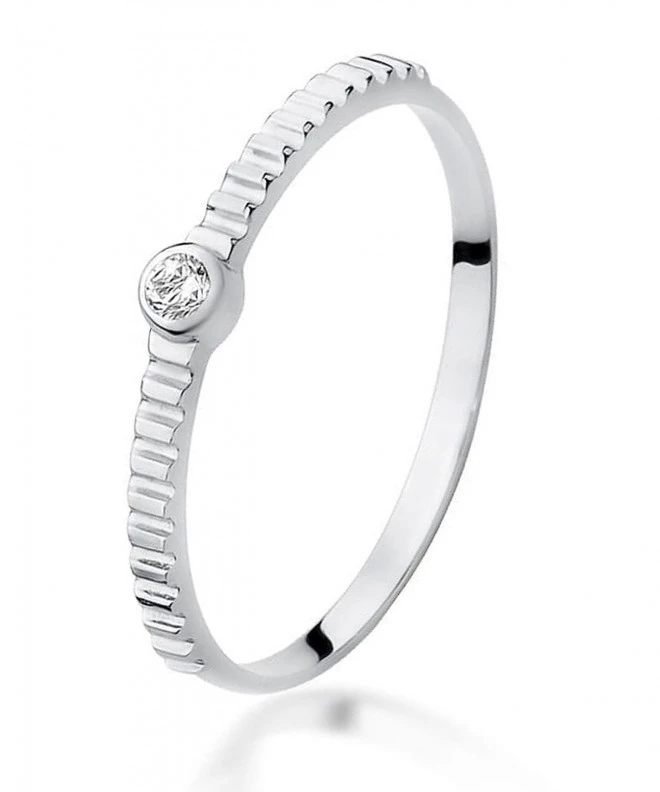 Bonore - Fehér Arany 585 - Gyémánt 0,04 ct gyűrű 107842