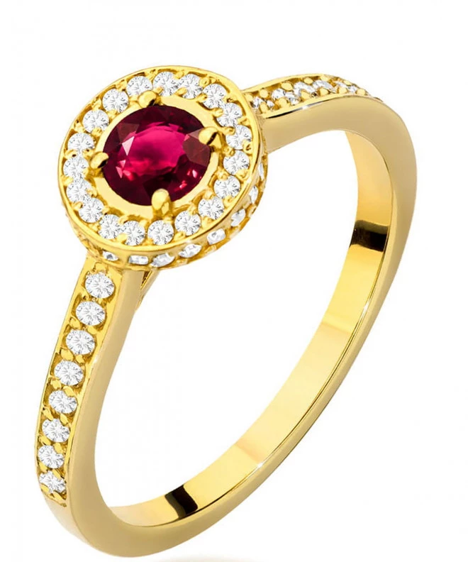 Bonore - Arany 585 - Rubin 0,35 ct gyűrű 96458