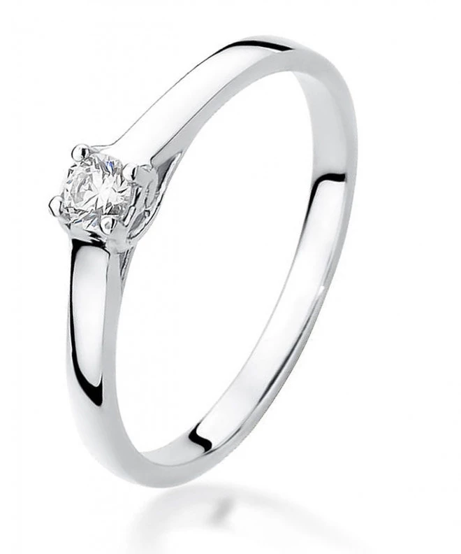 Bonore - Fehér Arany 585 - Gyémánt 0,12 ct gyűrű 112033