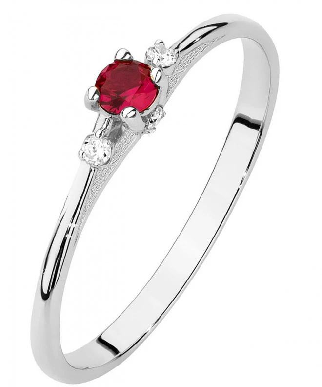 Bonore - Fehér Arany 585 - Rubin 0,15 ct gyűrű 120338