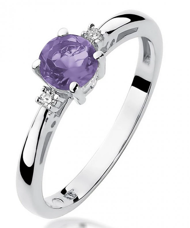 Bonore - Fehér Arany 585 - Ametiszt 0,5 ct gyűrű 105798