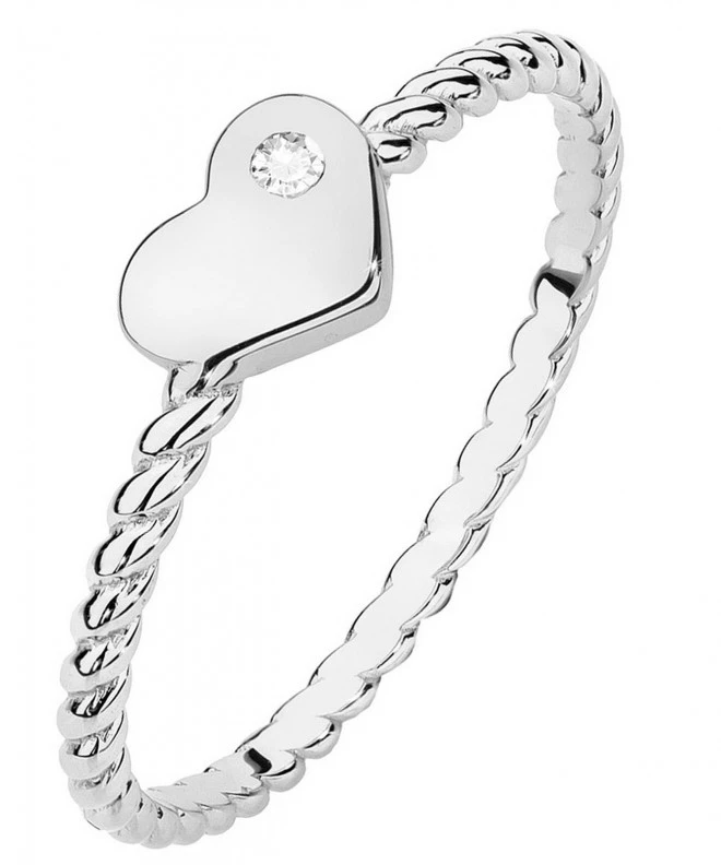 Bonore - Fehér Arany 585 - Gyémánt 0,03 ct gyűrű 106809
