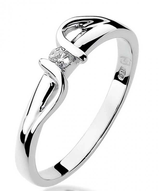Bonore - Fehér Arany 585 - Gyémánt 0,05 ct gyűrű 106815