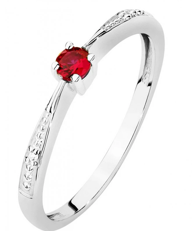 Bonore - Fehér Arany 585 - Rubin 0,15 ct gyűrű 120342