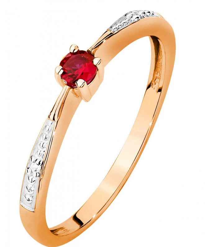 Bonore - Rózsaszín Arany 585 - Rubin 0,15 ct gyűrű 104780
