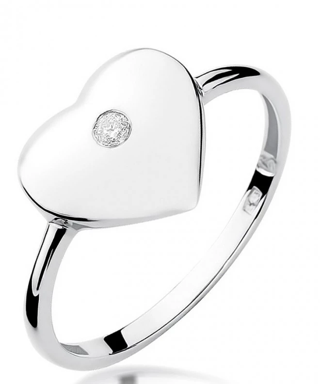 Bonore - Fehér Arany 585 - Gyémánt 0,03 ct gyűrű 106813