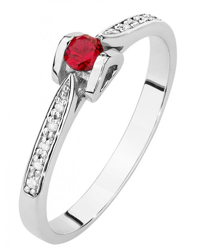 Bonore - Fehér Arany 585 - Rubin 0,15 ct gyűrű 120344